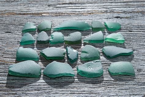 Teal Sea Glass Turquoise Sea Glass Authentic Genuine Surf