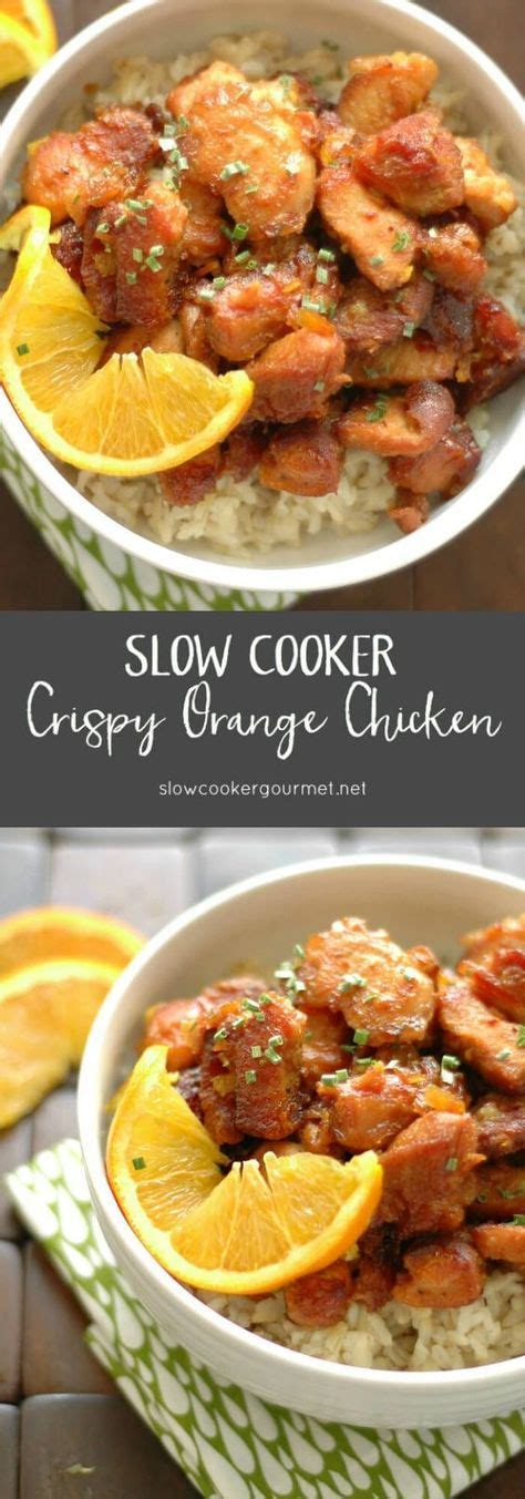Simply immerse bird in a stockpot or crock pot* filled native texans, lindsey and her family now live in the northern minnesota wilderness on their dream property, where they are attempting to raise chickens. Slow Cooker Crispy Orange Chicken | Chicken crockpot recipes, Slow cooked meals, Orange chicken ...