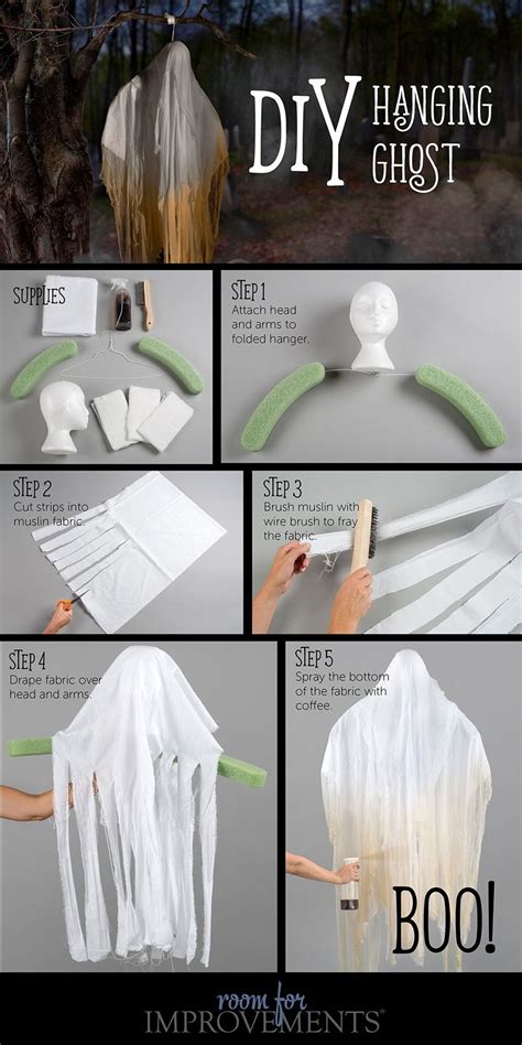 Halloween Craft Diy Hanging Ghost Instructions Diy Halloween Party