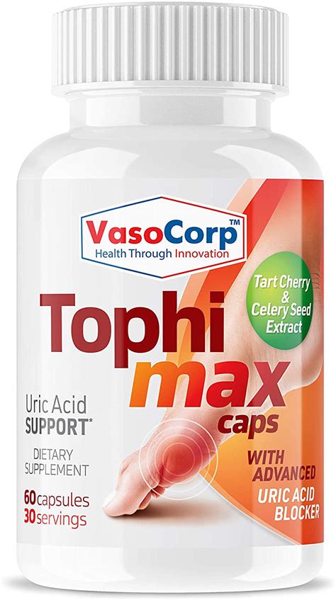 While consulting a doctor is always it's difficult to focus on work or other daily activities when you're experiencing gout inflammation and 3. VasoCorp Tophimax Pain Relief | 60 Capsules Gout Pain ...