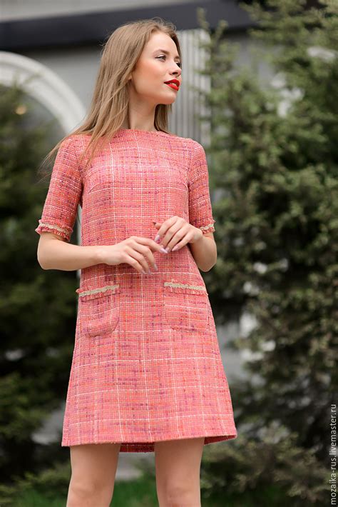 Dress In Chanel Style The Color Coral Shop Online On