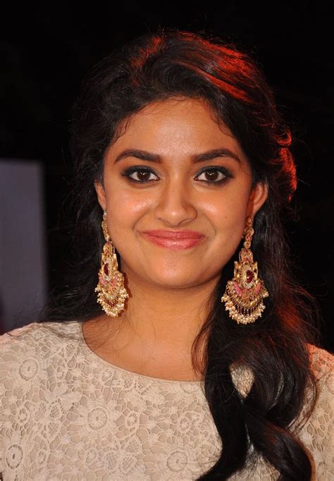 Keerthi Suresh Cute Smile Stills At Rail Movie Audio Launch Cap