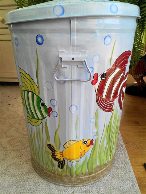 Painted Trash Cans Artofit