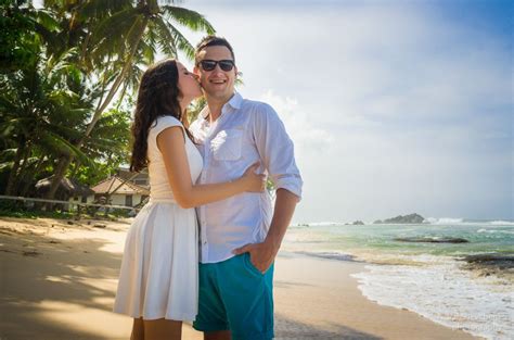Lovely Couple On The Unawatuna Beach In Sri Lanka Sri Lanka