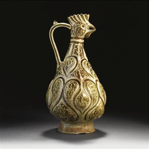 a kashan lustre bird headed ewer persia early 13th century islamic art ancient pottery