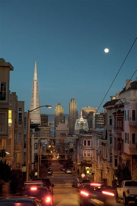 View Of Downtown San Francisco At Dusk By Thomas Winz