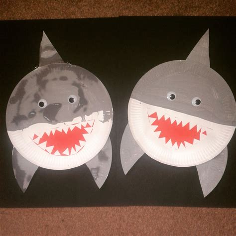 Home At The Heathers Shark And Turtle Paper Plate Crafts