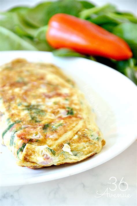 Some good omelette ideas are tomato & basil, mushroom, or ham & cheese. Ham Vegetable Omelet Recipe | The 36th AVENUE
