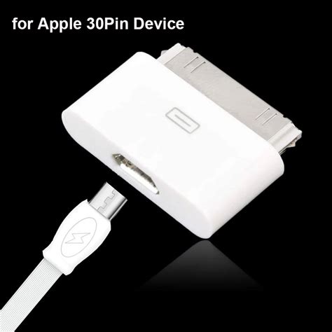 30 Pin To Micro Usb Dock Charger Adapter Converter For Iphone 4 4s 3gs