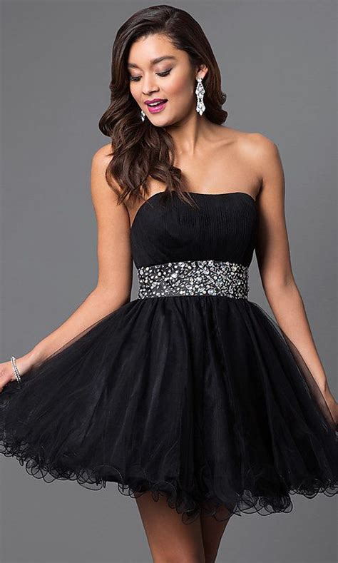 Short Strapless Homecoming Party Dress With Corset Prom Dresses Short