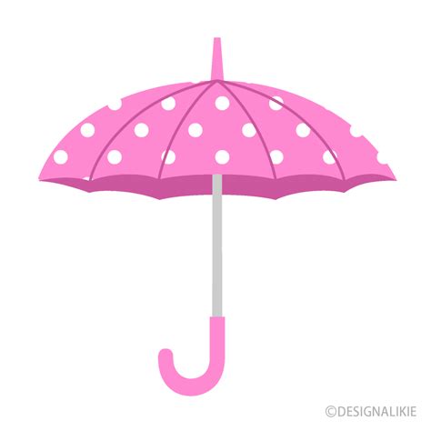 Pink Polka Dot Umbrella Clip Art Free Png Image｜illustoon