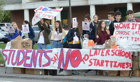 Barrington High School Students Rally Against Later School Start Times