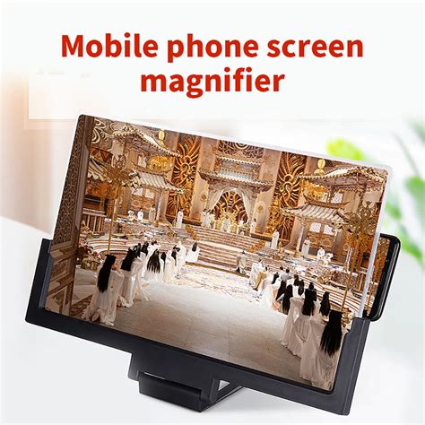 14 Inch Mobile Phone Screen Amplifier Hd Folding Stand Magnifying Glass