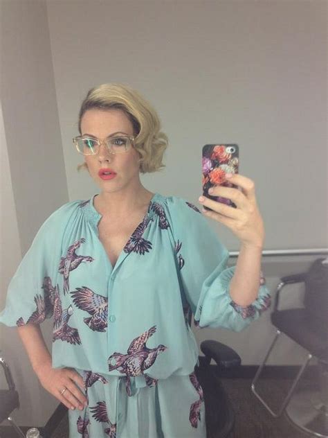 Kathleen Robertson Showing Off Her Glasses Celebs With