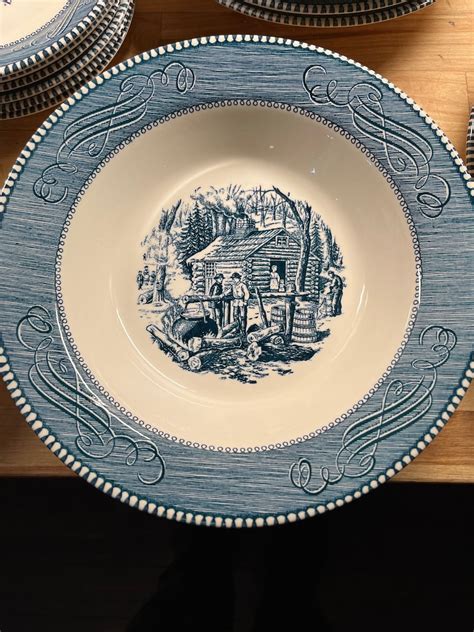 Vintage Currier And Ives Dishware Xl Set You Choose Farmhouse Etsy