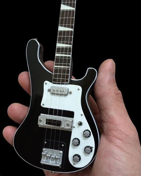 Signature 4001 Black Miniature Bass Guitar Replica Collectible Axe