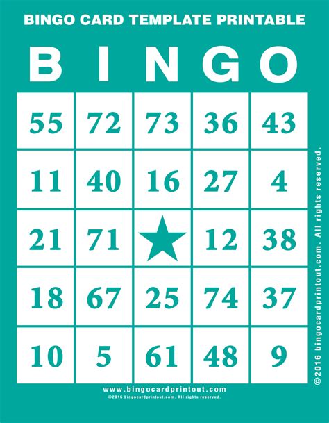 See what you can get to spice up game night with family and friends! Bingo Card Template Printable - BingoCardPrintout.com