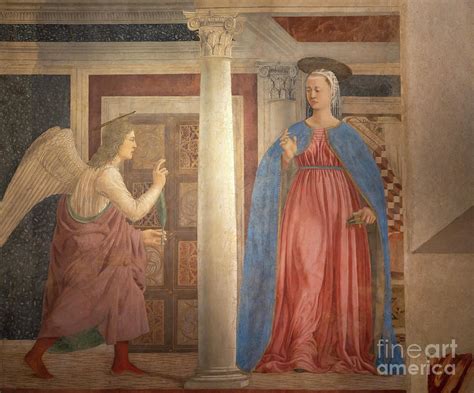 Annunciation Legend Of The True Cross Fresco Cycle Photograph By