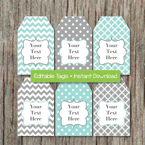 Here is a little nappy / diaper card template you can make to add to your baby shower gift when the baby finally comes or even for an invitation for your own. Editable Gift Tags Printable Labels Digital Collage Editable