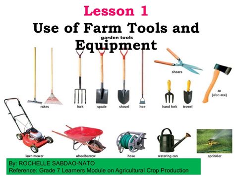 Check spelling or type a new query. Lesson 1 Use of farm Tools and Equipment