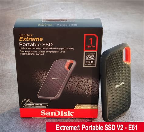 Sandisk 1tb Extreme Portable Ssd V2 Write 1000mbps External Ssd
