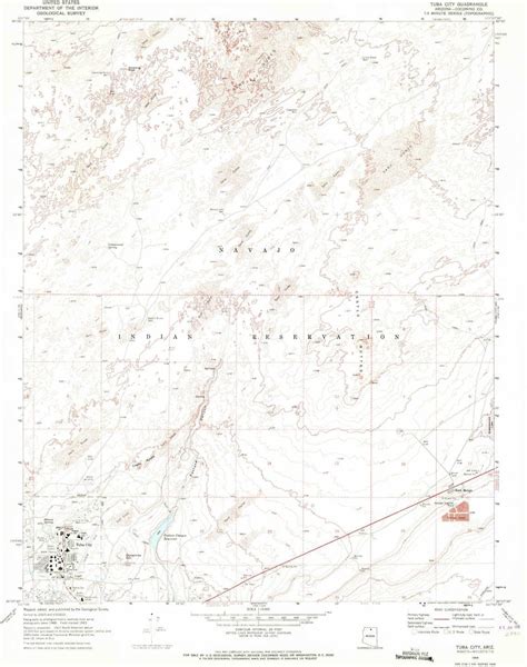 Yellowmaps Tuba City Az Topo Map 124000 Scale 75 X 75