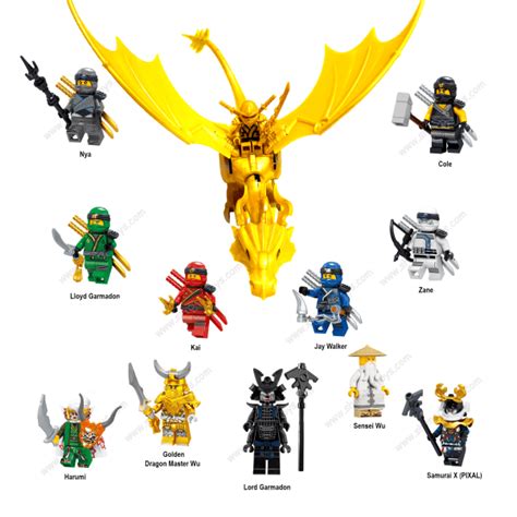 Lego Ninjago Dragon Armor Master Sensei Wu Young And Old Hunted