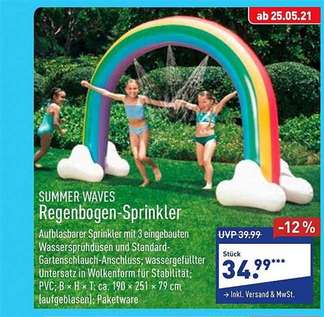 Summer Waves Regenbogen Sprinkler Angebot Bei Aldi Nord 1prospektede