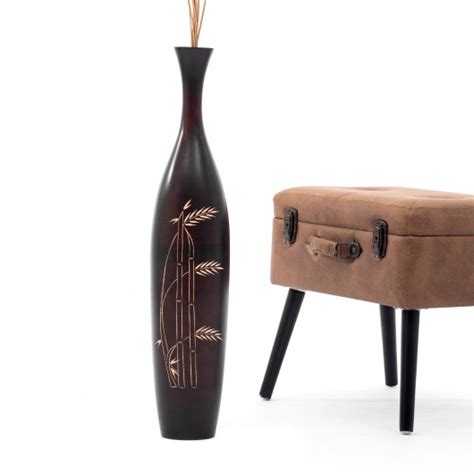 We export directly from our mango wood factory in chiang mai, thailand. Leewadee Tall Big Floor Standing Vase For Home Decor 75 cm ...