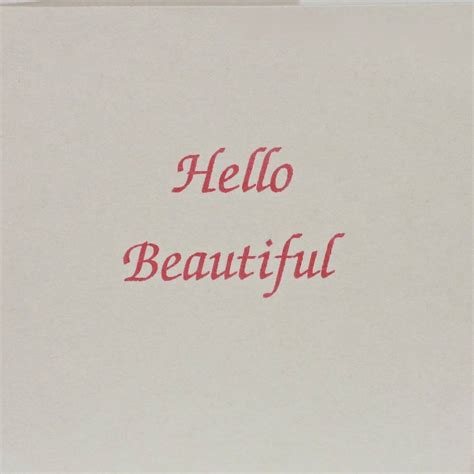 Hello Beautiful T Tag By Chapel Cards