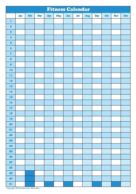 19 Free Workout Calendar Templates To Plan Your Exercise Habit