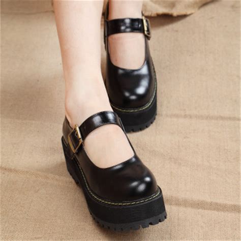 Women Creepers 2019 New Pu Mary Jane Cosplay Women Flats ...