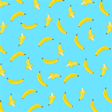 Seamless Pattern With Banana Cute Background Vector, Background, Pattern, Icon Background Image ...