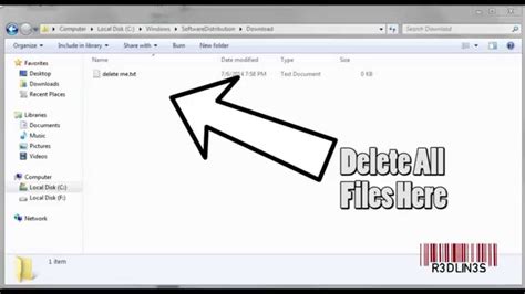 How To Delete Windows Update Files Location Youtube