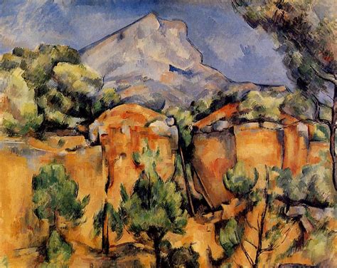 Mont Sainte Victoire Seen From The Bibemus Quarry By Paul Cézanne