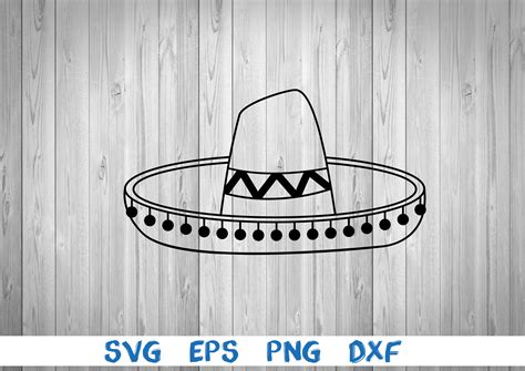 Sombrero Mexican Sombrero Silhouette Picture Svg Png Etsy