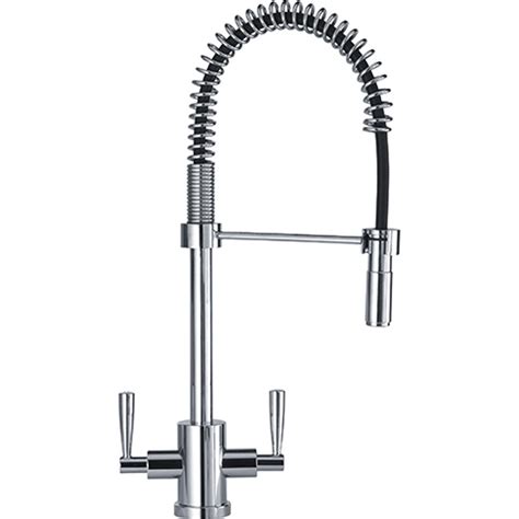 Franke Olympus Spring Chrome Twin Lever Kitchen Sink Mixer Tap