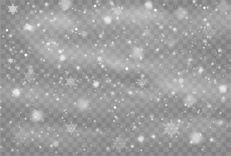 Premium Vector Falling Snow Christmas Shining Snowflakes In