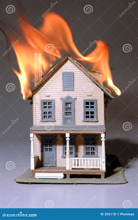 House On Fire Stock Photo Image Of Property Burning Residential 205118