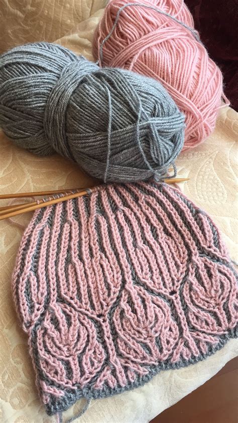 Pink Grey Brioche Knitting Au Er F R Eine Farbkombinationsidee