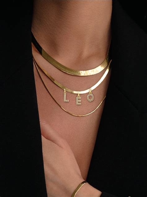Leo Necklace Personalized Name Or Letters — Freena Jewels