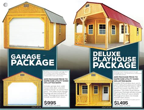 Old Hickory 6 Garage Deluxe Playhouse Package Outdoor Buildings