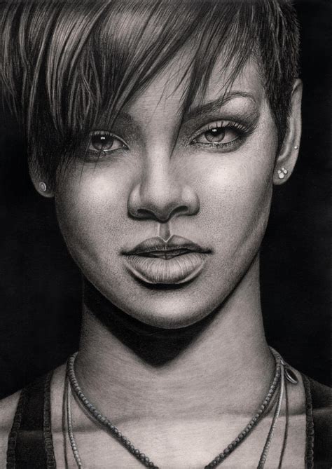 Rihanna Graphite Drawing By Pen Tacular Artist On Deviantart