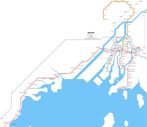 Hiroshima Tram Line Map