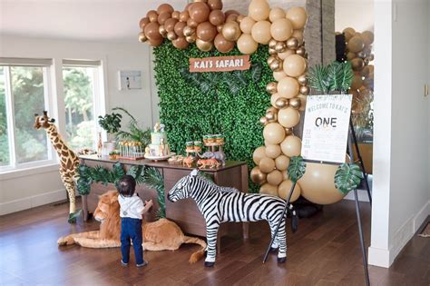 Gold Safari Animal Centerpiece Set Safari Baby Shower Wild One