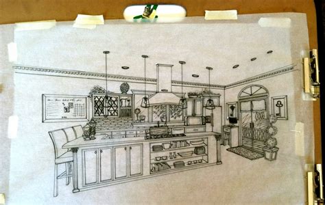 Brandalyn Designs Perspective Drawing Kitchen