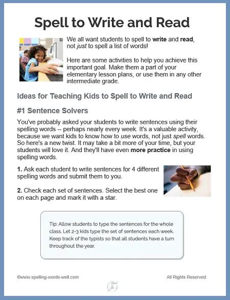 Spell To Write And Read Teaching Kids Words In Context