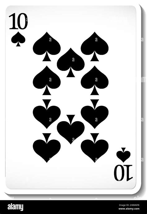 Ten Of Spades Playing Card Isolated Illustration Stock Vector Image