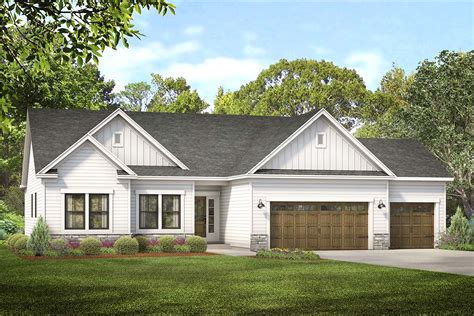 1 Story Craftsman Ranch Style House Plan With 3 Car Garage 790089glv