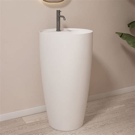 Kitchen Freestanding Pedestal Sinks Round Bathroom Wash Basin Tw Z216